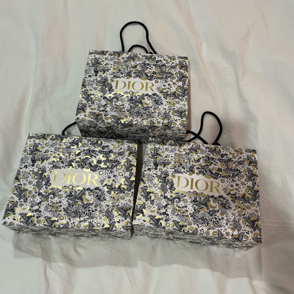 Dior spring Special edition Art paper shopping bags gift bag set